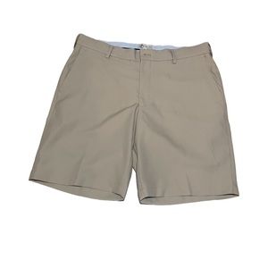 Peter Millar Tan Flat Front Men Shorts